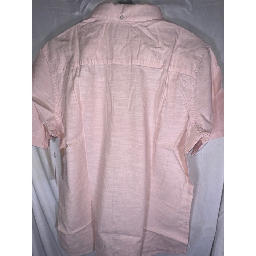 Hurley Mens One and Only 2.0 Short Sleeve Button Down Shirt Pink L NWT 895020 - Picture 4 of 4